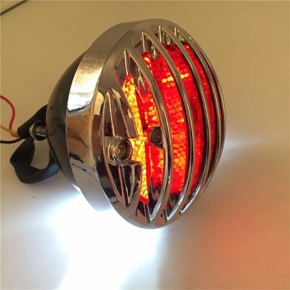 LED Tail Brake Light with Integrated License Plate for