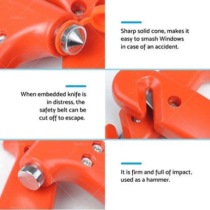4x Emergency Safety Hammer Window Breaker Tool for All Vehicles