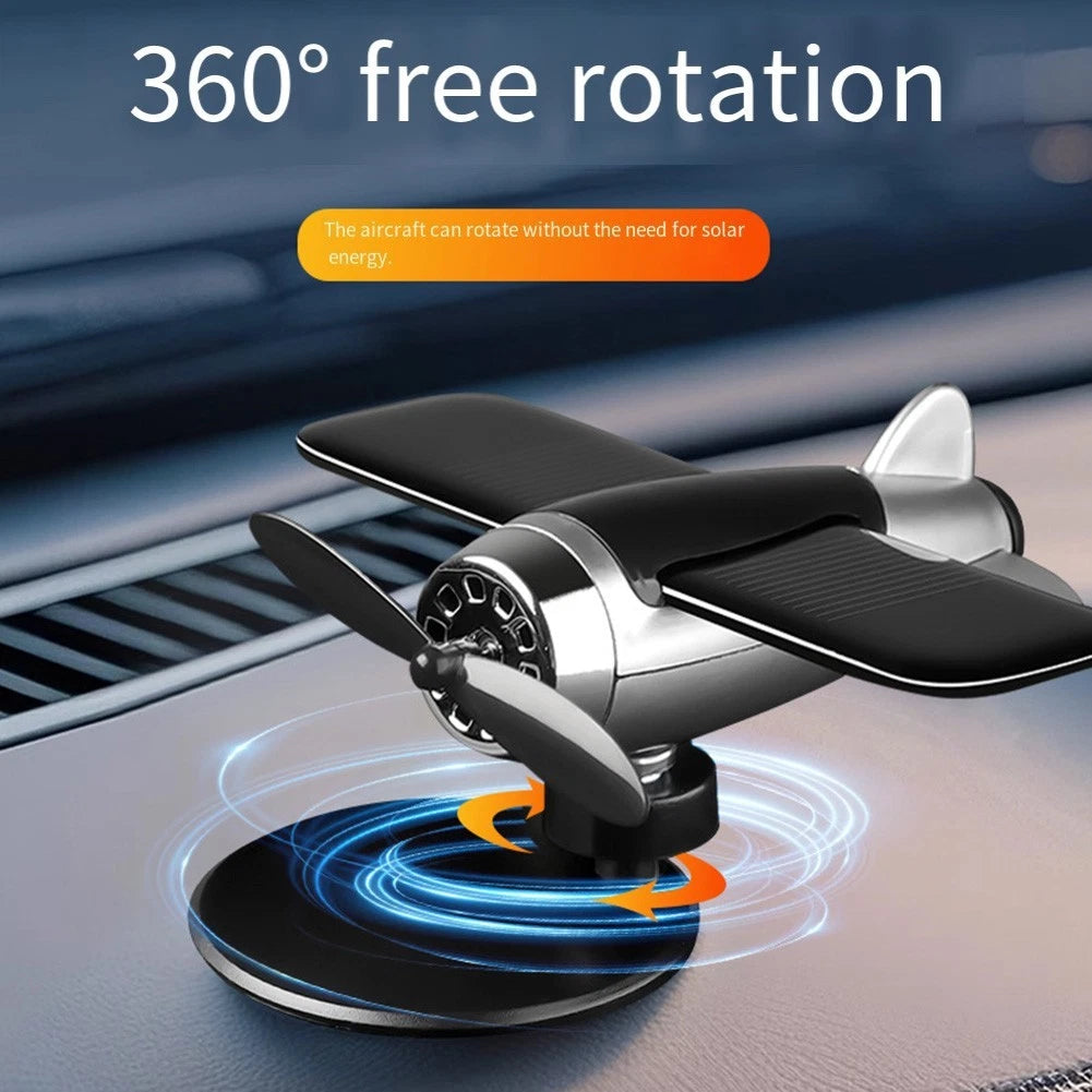 Solar Powered Airplane Ornament for Car Dashboard (2010–2023)