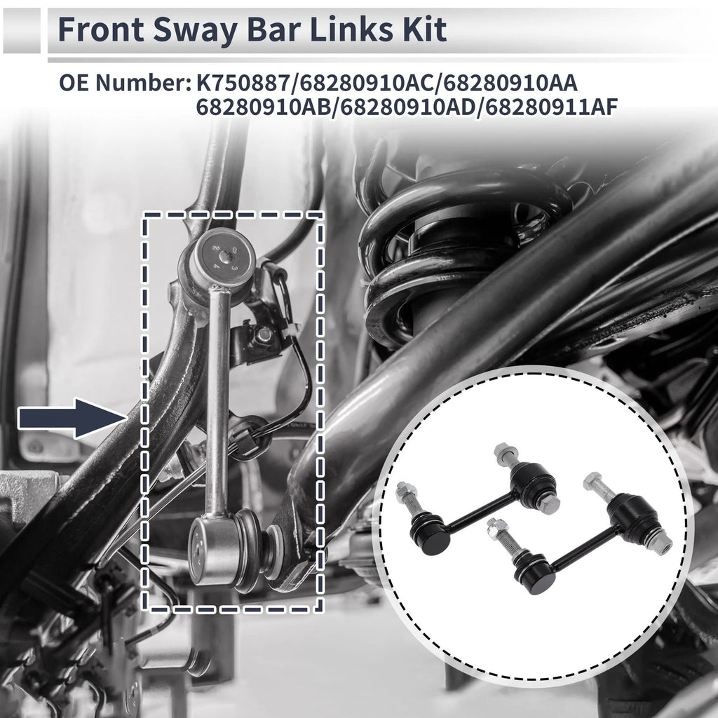 Front Stabilizer Bar Links for Dodge Durango 2016–2022 2 Piece Replacement