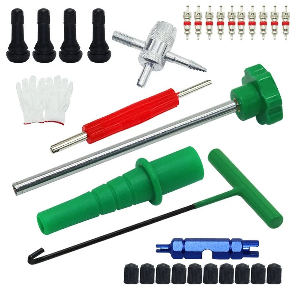 Tire Repair Valve Stem Tool Set with T Hook for Manual Tire Changer
