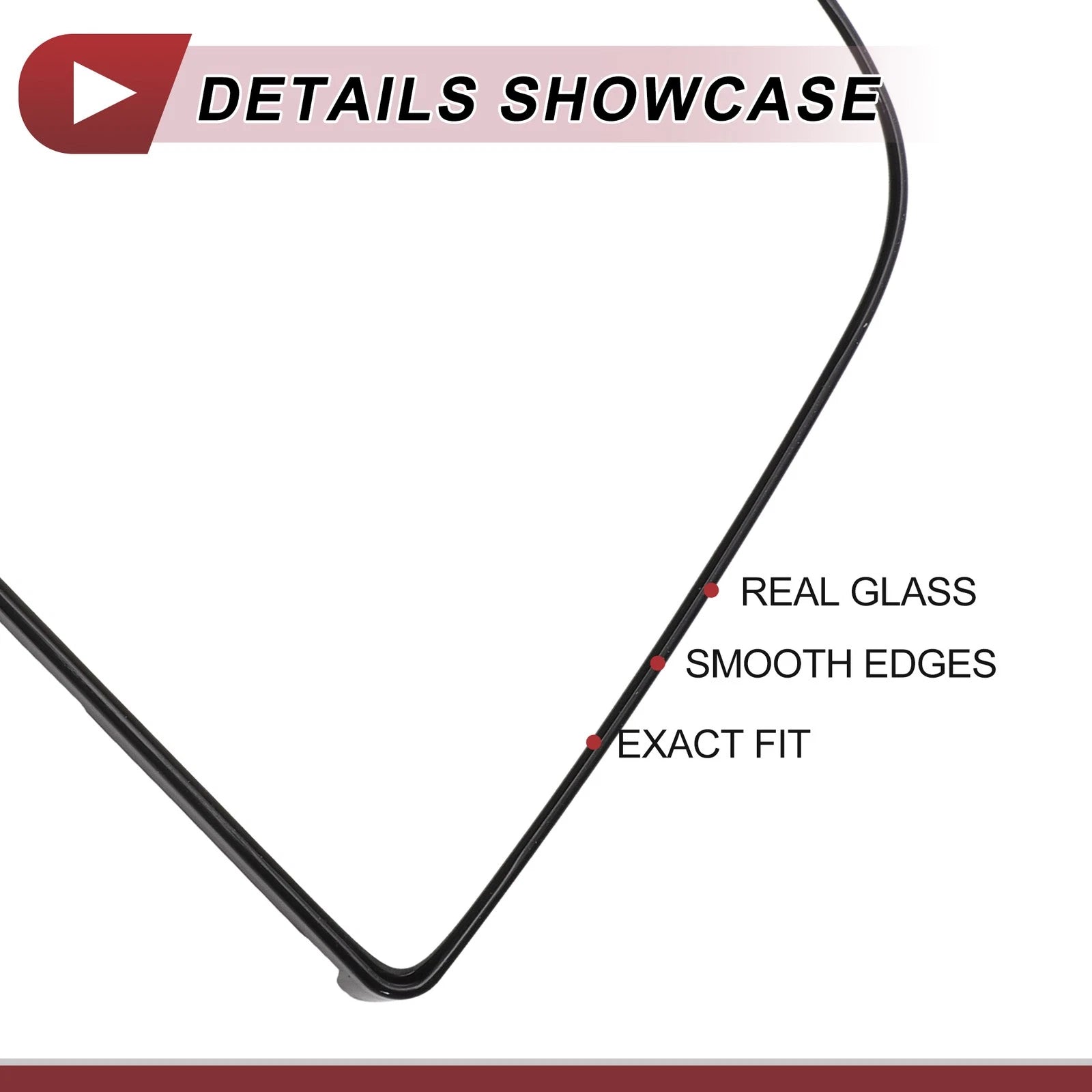 Passenger Side Upper Mirror Glass Non Heated Replacement for Chevrolet