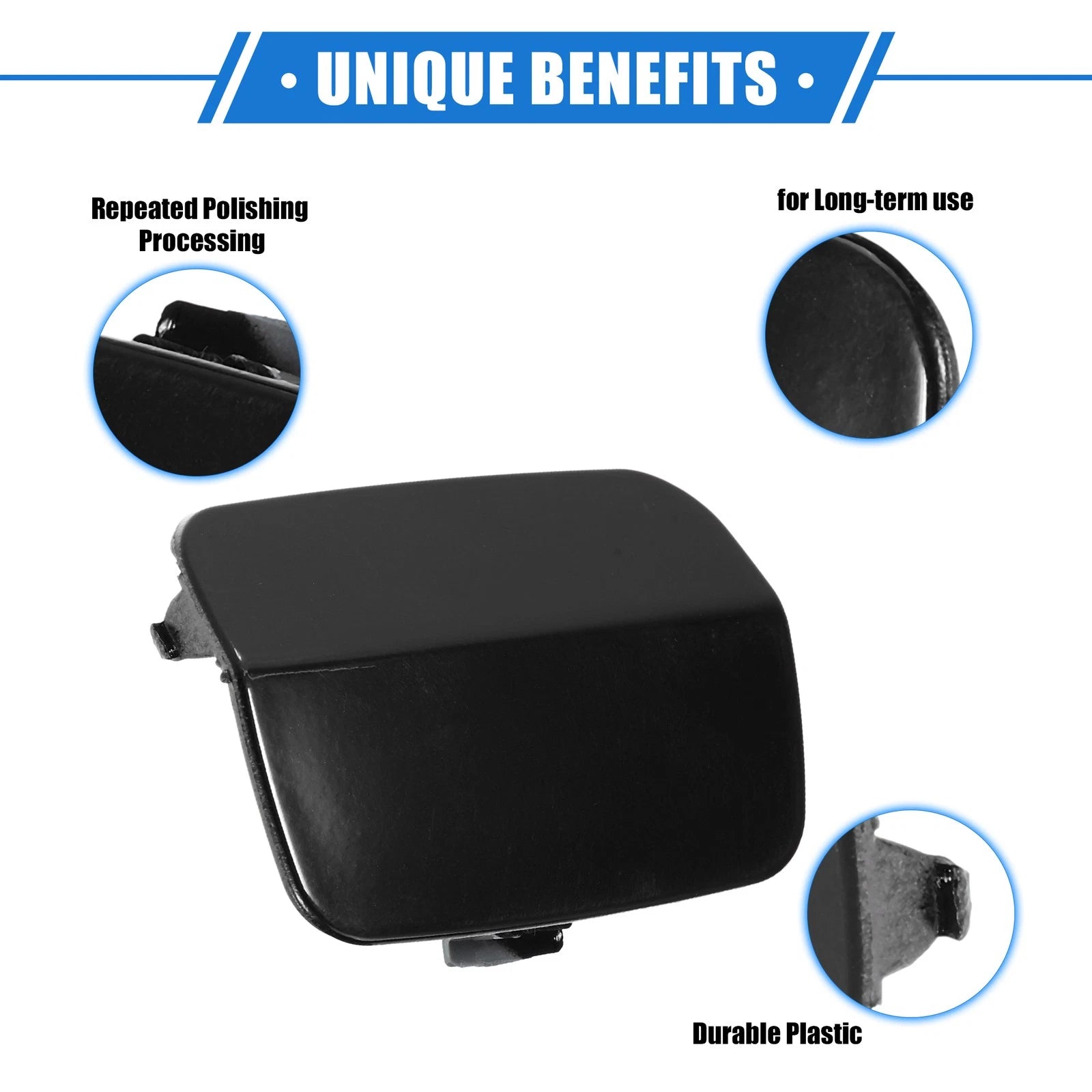 Tow Hook Eye Hole Cover Cap for BMW 3-Series E92 (2007–2010) Rear Right Black