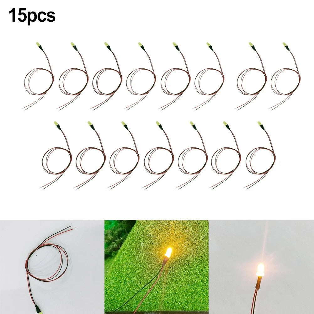 Pre Wired LEDs for HO Scale Accessories (3V to 16V DC)