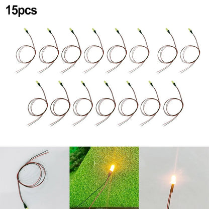 Pre Wired LEDs for HO Scale Accessories (3V to 16V DC)