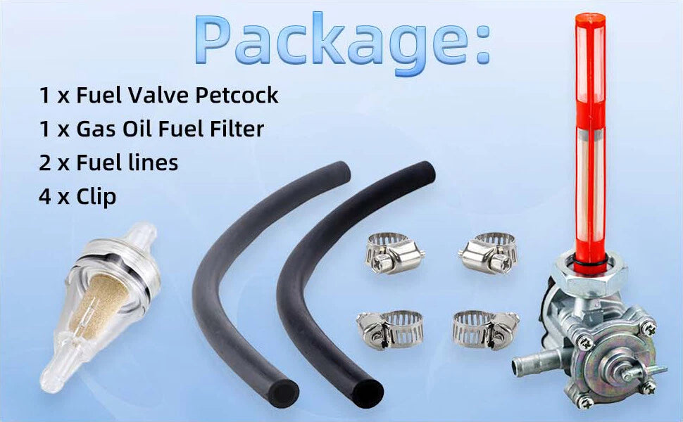 Fuel Vacuum Petcock & Filter for Honda VTX1300C 1300R 1300S 1300T (2003–2009) 16950-MEM-674