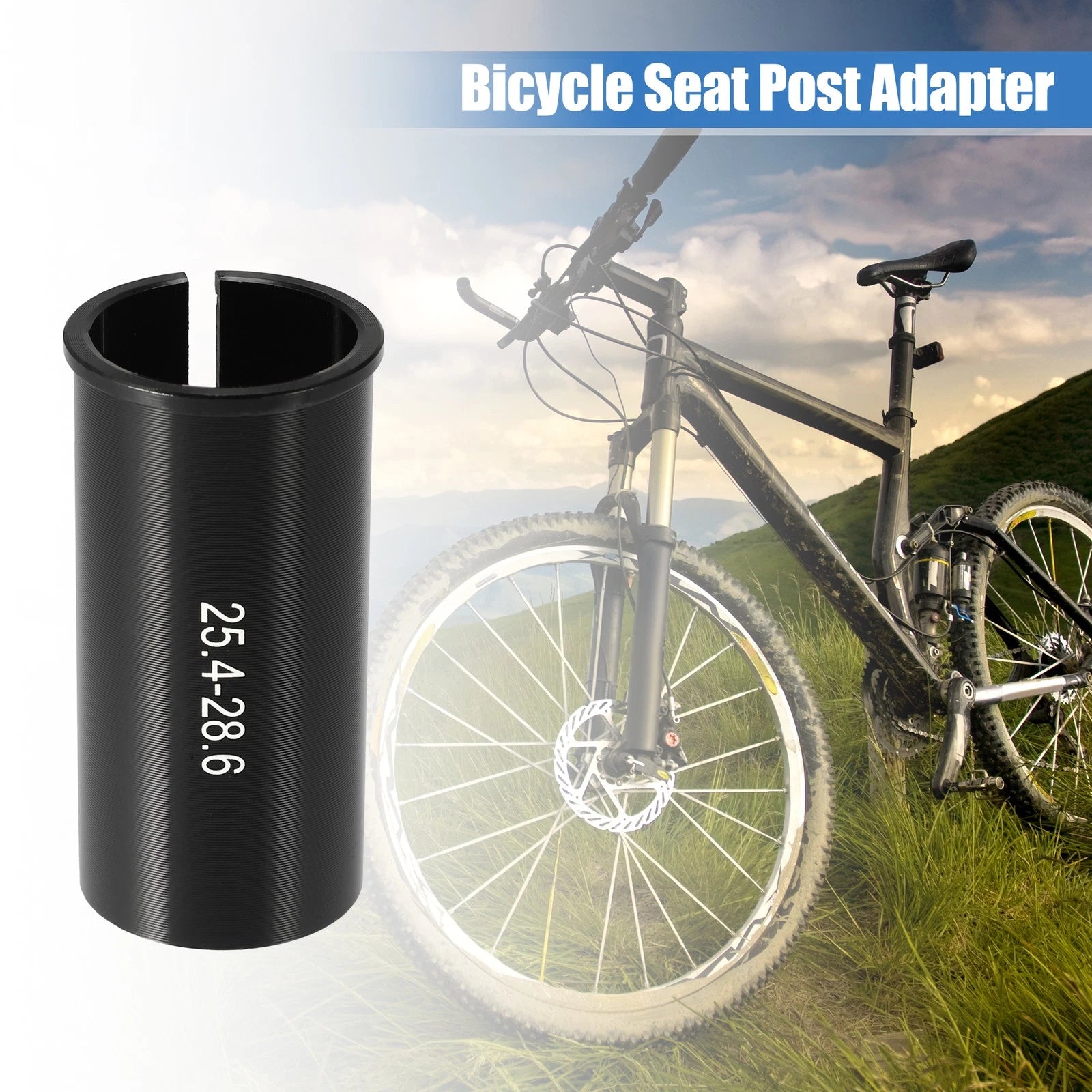 Bicycle Seat Post Adapter Sleeve 25.4 to 28.6mm for Universal Fit (All Years)