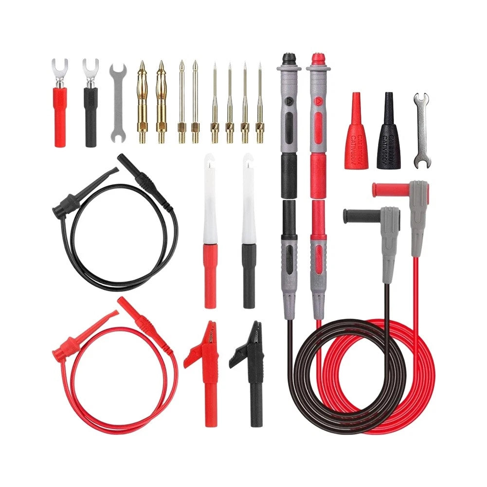 Multimeter Test Cable Kit for Safe Auto Testing (Interchangeable Probe Tips)