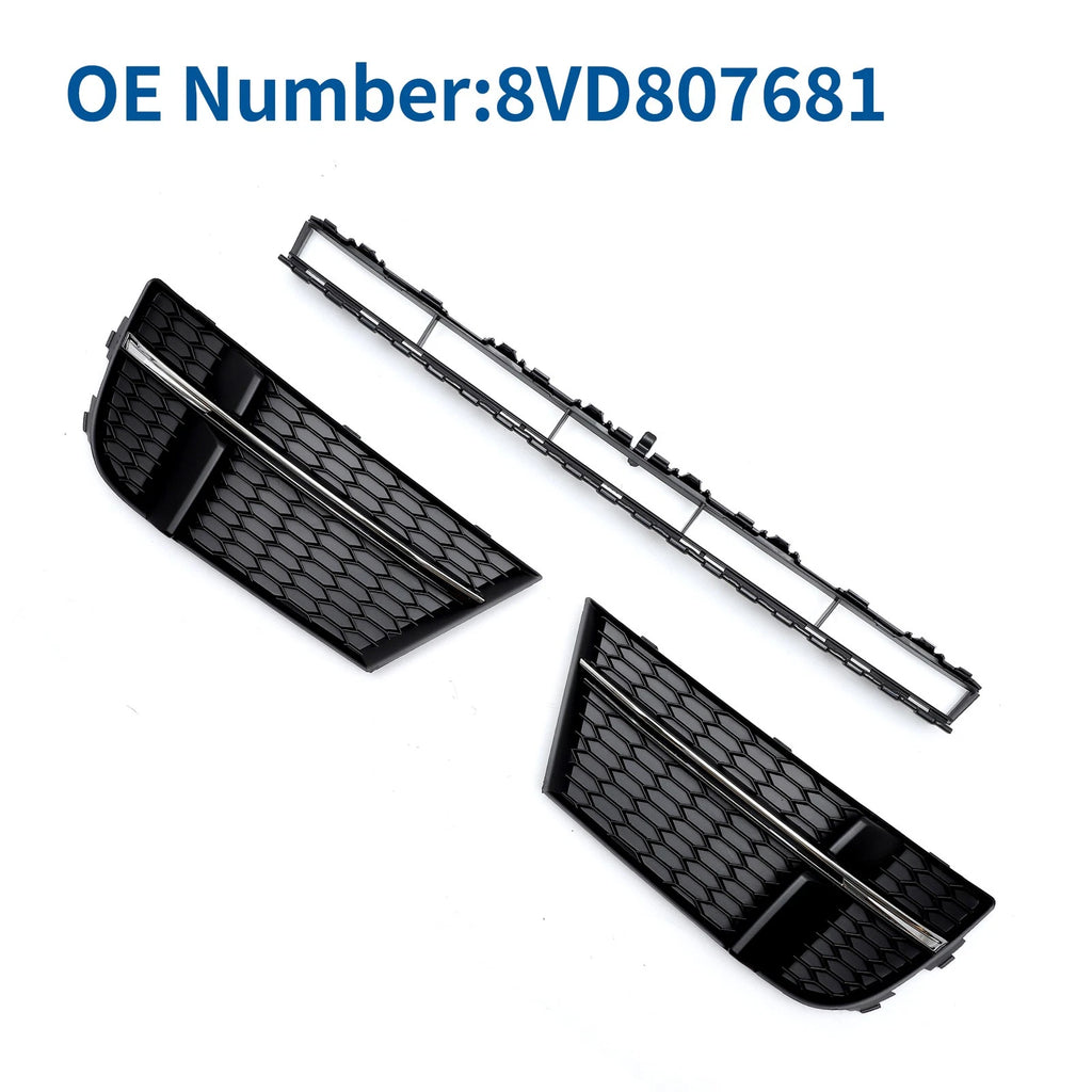 Front Lower Bumper Grille Grill Replacement for Audi A3 (2017–2020) 1 Set