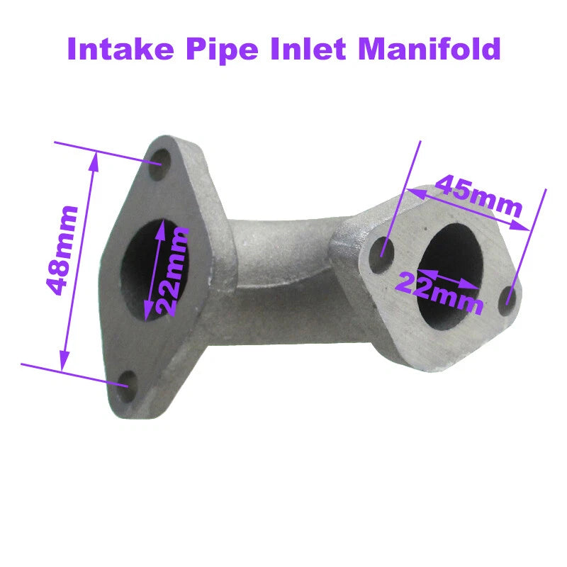 Intake Pipe Inlet Manifold for 50cc 70cc 90cc 110cc Engine Buggy (4-Stroke)