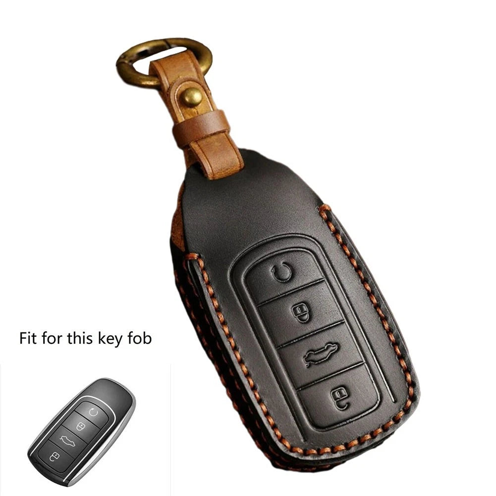 Leather Key Case for Chery Omoda 5 (2022–2023) Black Key Protector