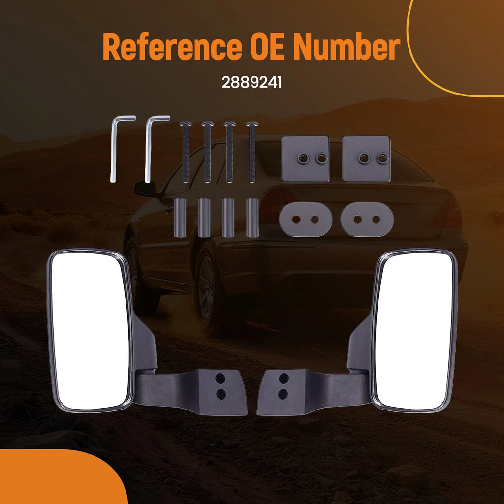 Door Mounted Side Mirrors for Polaris Ranger XP 1000 (2017–2024) 2889241
