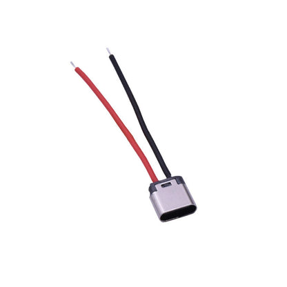 20-Pack USB Type-C 2Pin Welding Wire Female Connector Cable