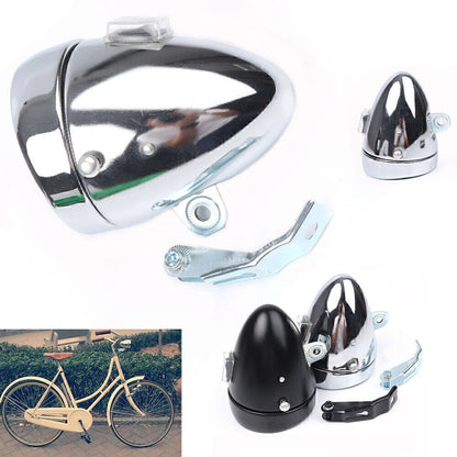 Set of 2 Vintage LED Bicycle Headlights Front Rear Lamp