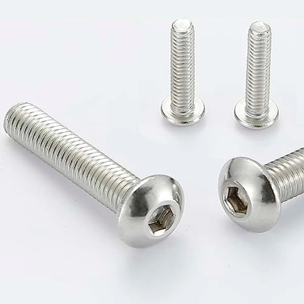 20X M6 Hex Socket Button Head Bolts for Automotive Applications (304 Stainless Steel)