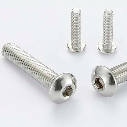 20X M6 Hex Socket Button Head Bolts for Automotive Applications (304 Stainless Steel)
