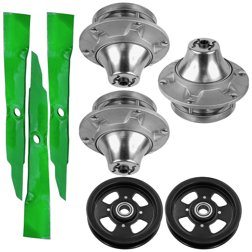 Deck Spindle Blade and Pulley Replacement for John Deere (2006–2014)