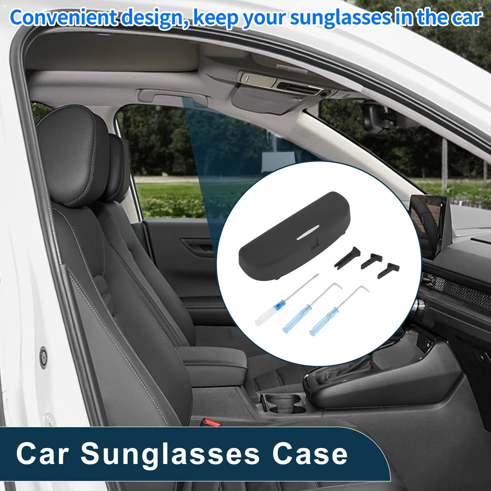 Car Sunglasses Case Organizer for Volkswagen Golf Eyeglasses Holder Storage