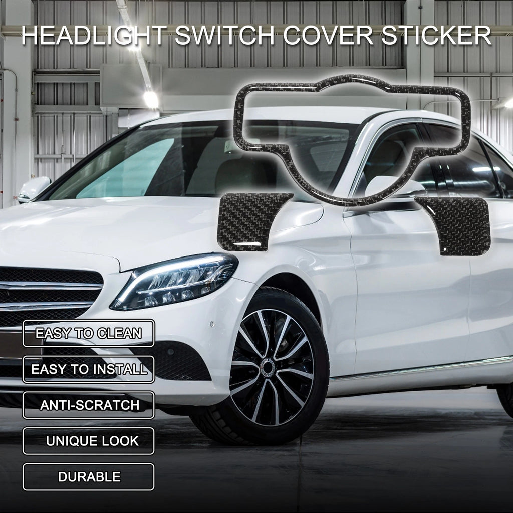 Headlight Switch Cover Stickers Replacement for Mercedes-Benz A B C E G CLA (2013–2025)