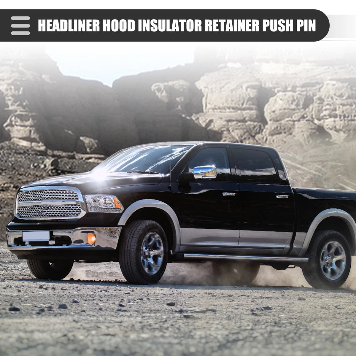 Headliner Hood Insulator Retainer Push Pin Clip Kit for Dodge (1968–1980)