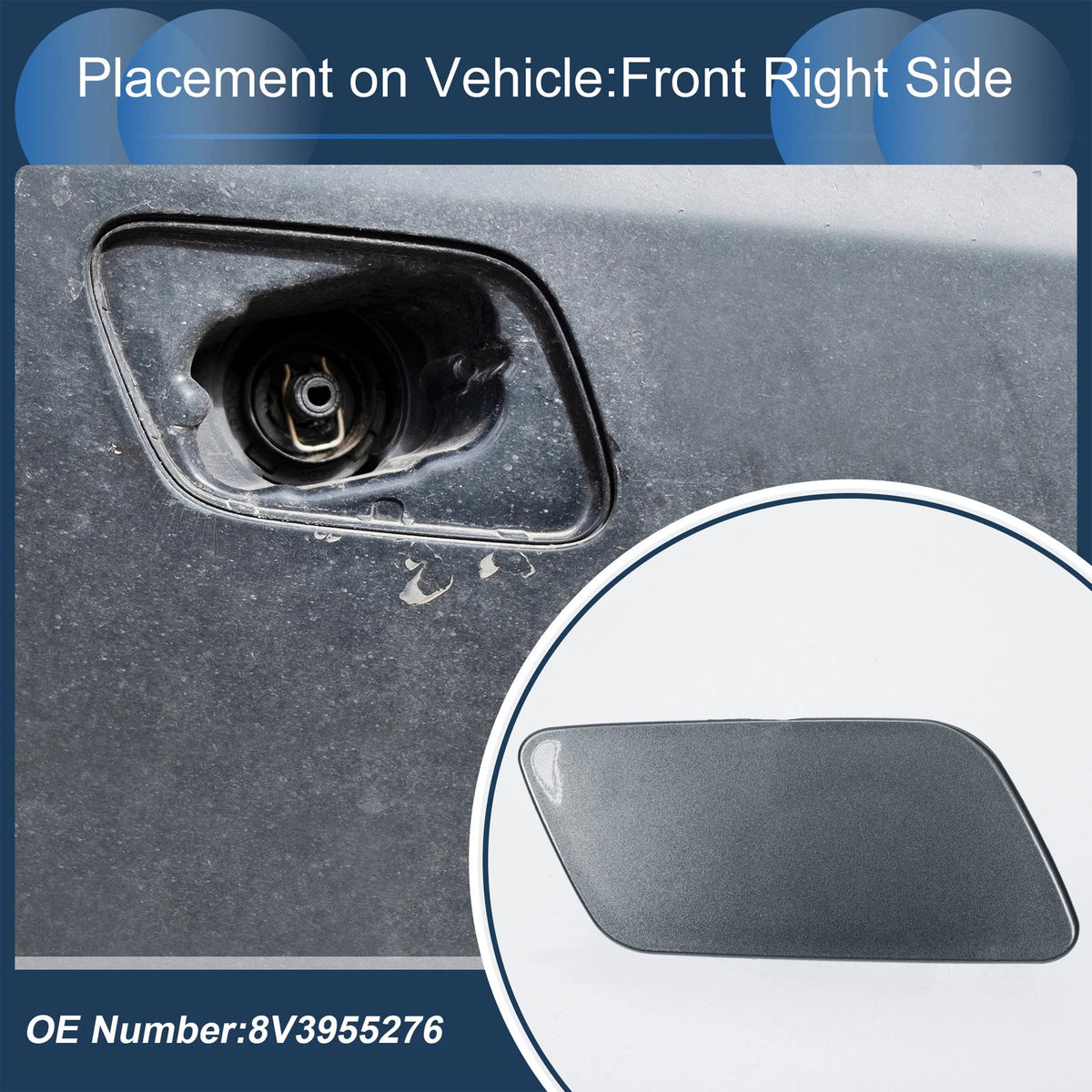 Windshield Washer Nozzle Cover Front Right for Audi A3 (2017–2020)