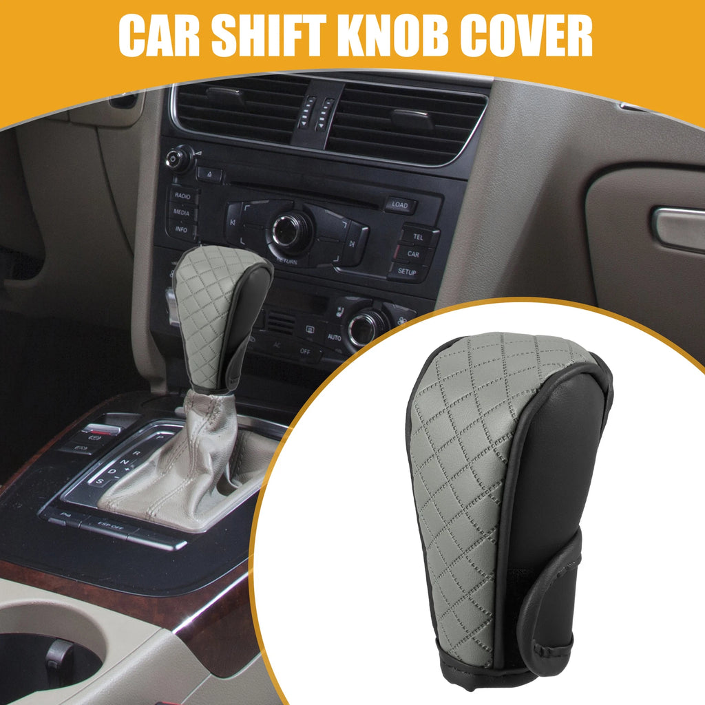 Shift Knob Cover for Universal Cars (Automatic) - Black Gray