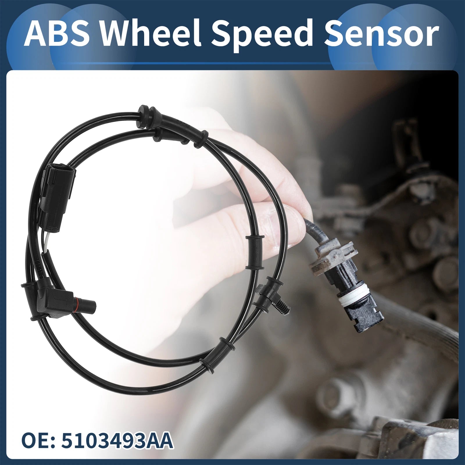 ABS Wheel Speed Sensor Front for Dodge Ram 3500 (2011–2018)