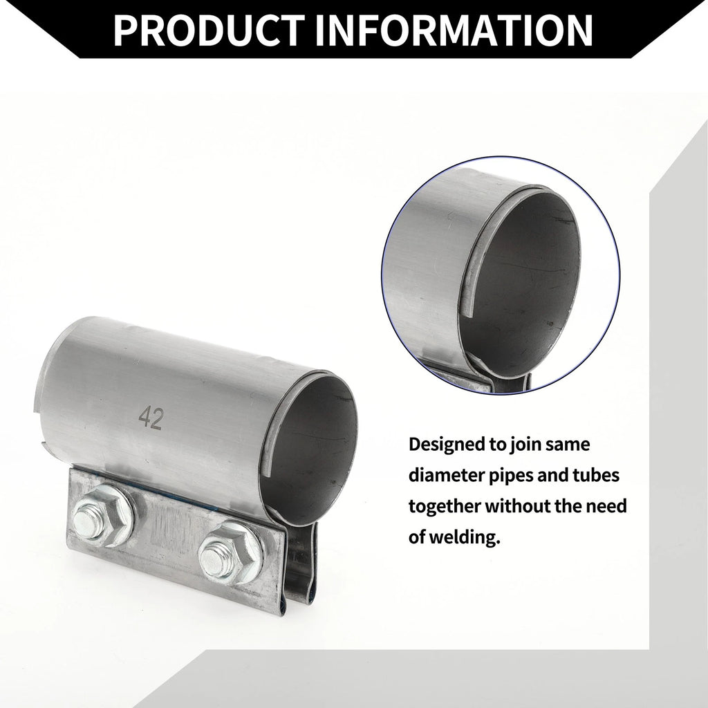 Exhaust Pipe Clamp for Car (1.65" 87mm)
