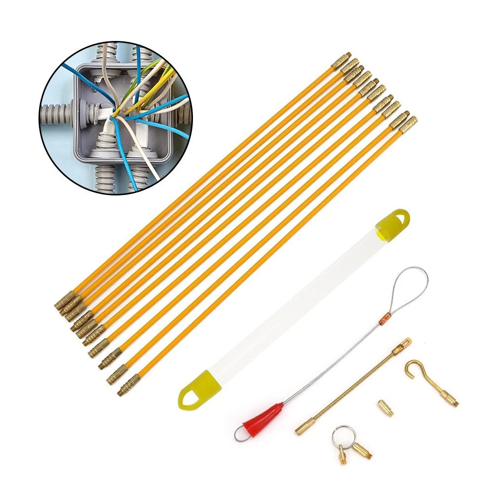 10Pcs Cable Puller Kit with Hook and Accessories for Universal Use