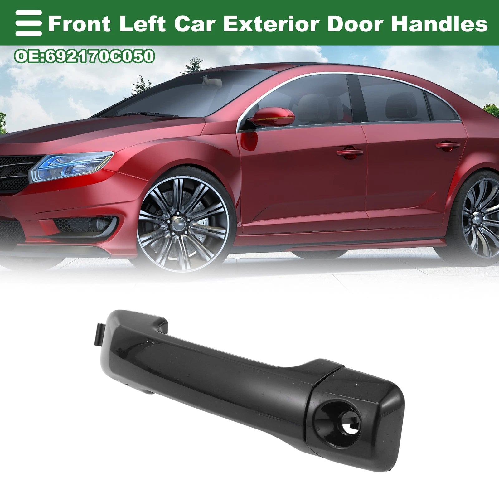 Front Left Exterior Door Handle Replacement for Toyota Sequoia (2008–2017)