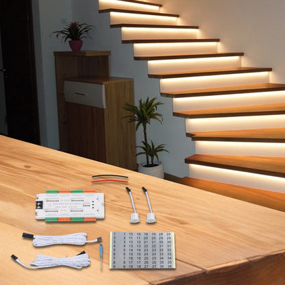 32-Channel LED Stair Controller UL1032 with Adjustable Light Chasing Time