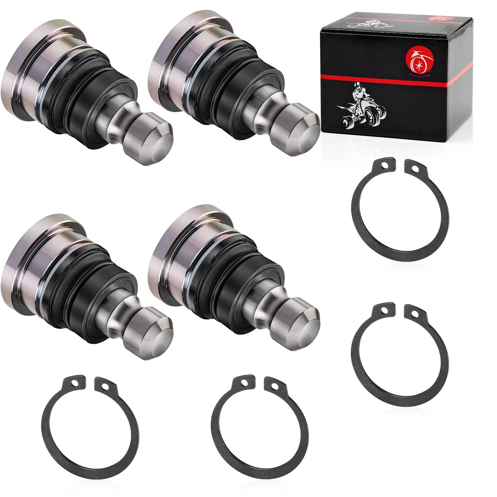 Set of 4 Upper Lower Front Ball Joints for Polaris RZR XP 1000 / Turbo / S / 4 / RS1