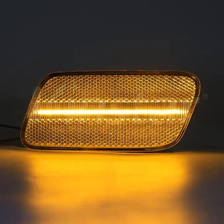 2X Clear LED Bumper Side Marker Lights for Mercedes Benz W210 E-Class (1996–2002)