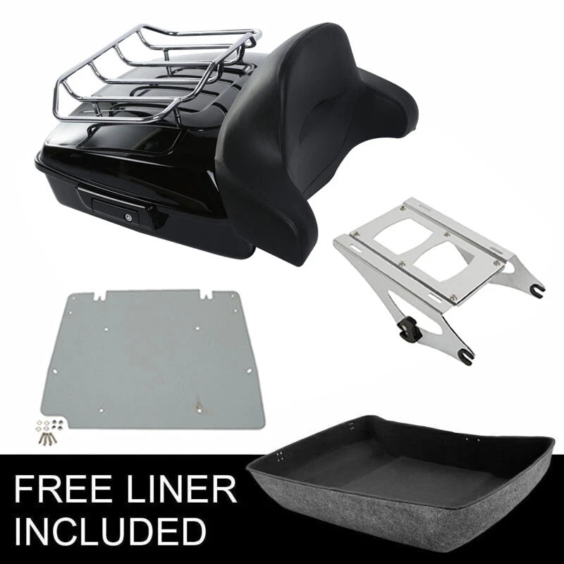 Chopped Trunk Backrest Rack Mount for Harley Electra Glide Road King (2014–2026)