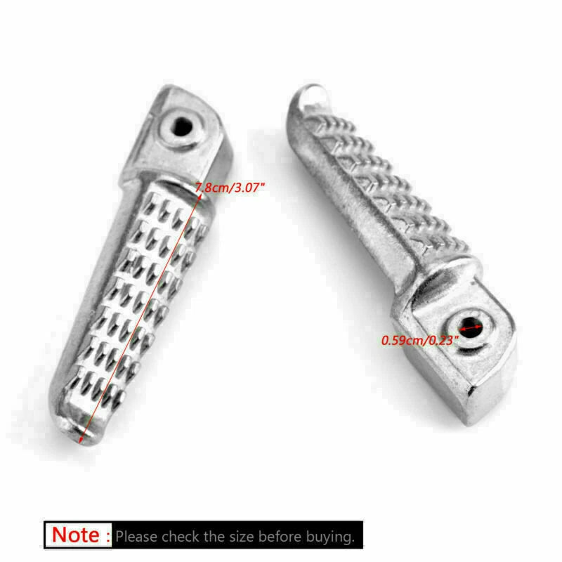 Rear Foot Peg Footrest for Kawasaki Ninja EX250 EX300 ZZR1200 (2008–2020) Silver T9