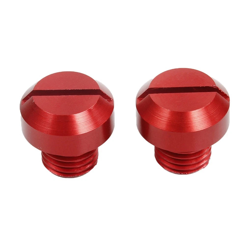 Pair of Billet Aluminium Mirror Blanking for Motorcycle (M10 Thread)