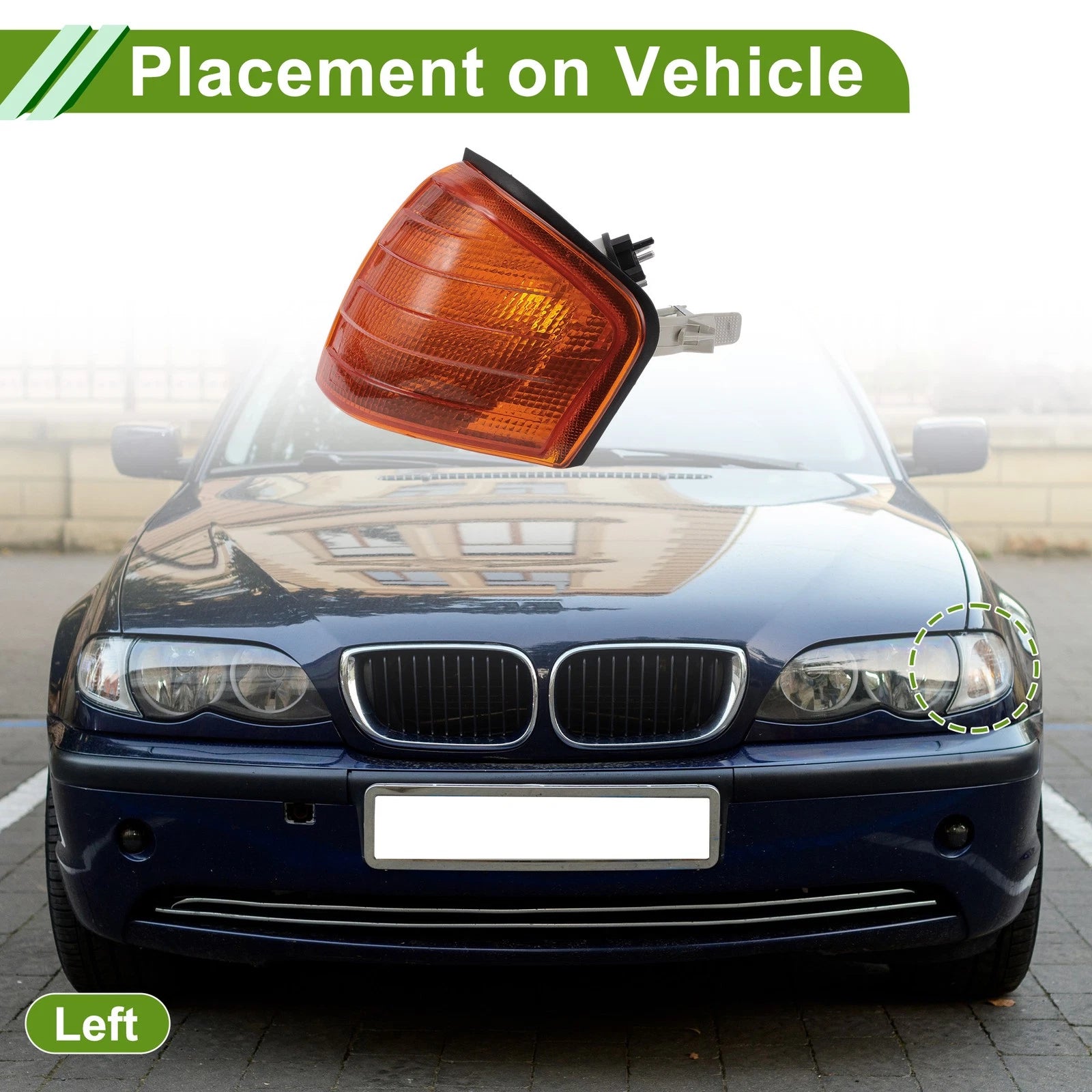 Left Corner Signal Light Cover Replacement for Mercedes-Benz (1994–2000)