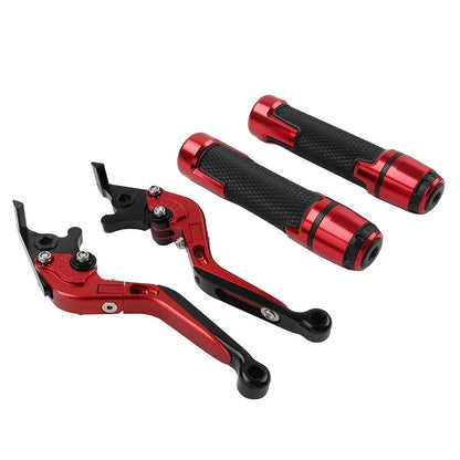 CNC Brake Clutch Levers Handlebar Grips Set for BMW S1000XR (2015–2021) Red