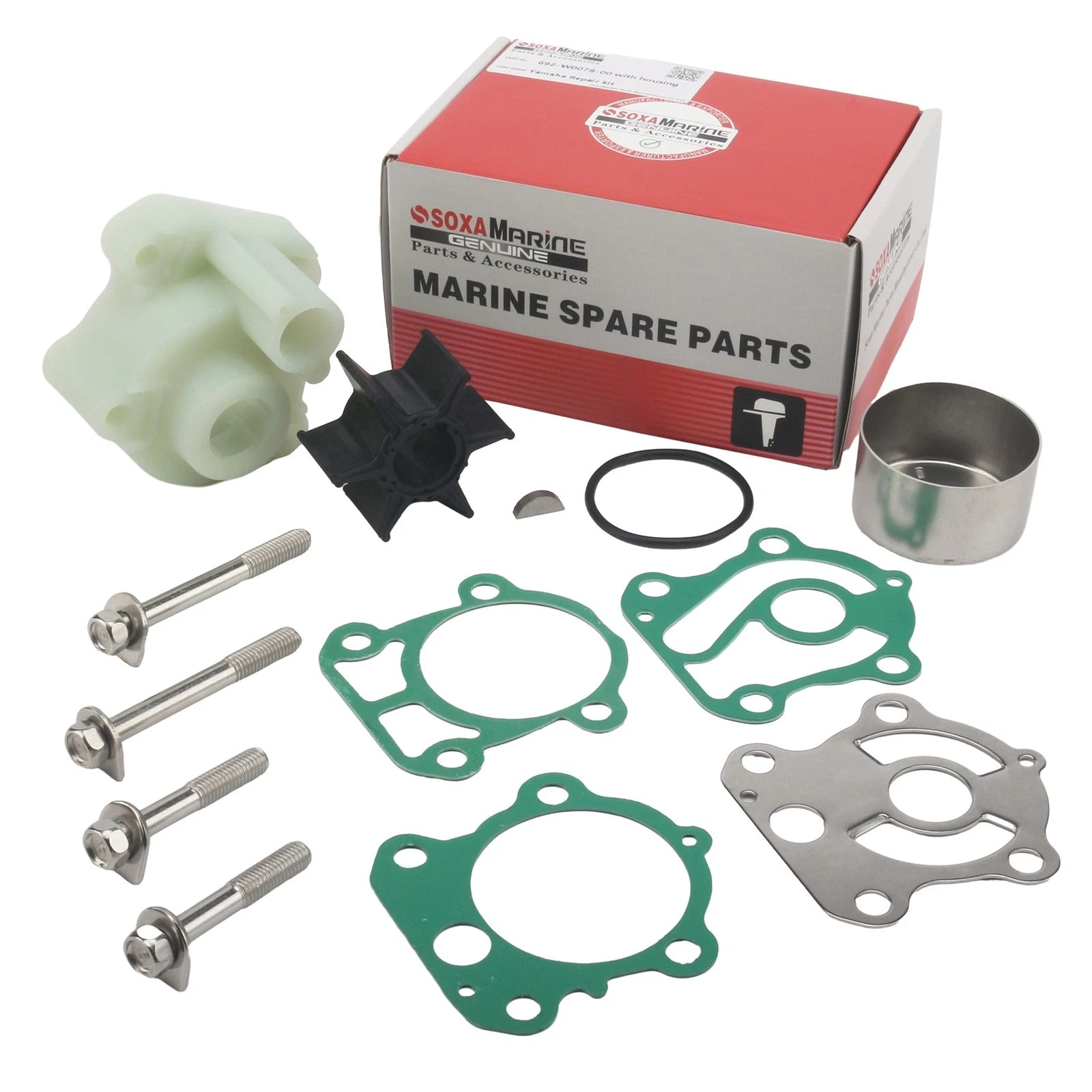 Water Pump Impeller Kit with Housing for Yamaha 2-Stroke 70-90 HP (N/A)