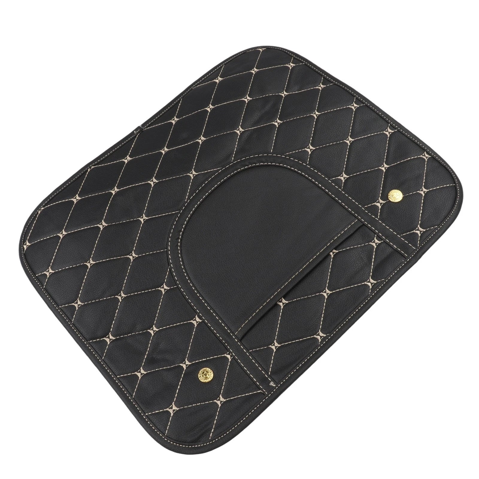 Anti Kick Pad Mat for Halfsize Car (Waterproof, Black PU Leather)