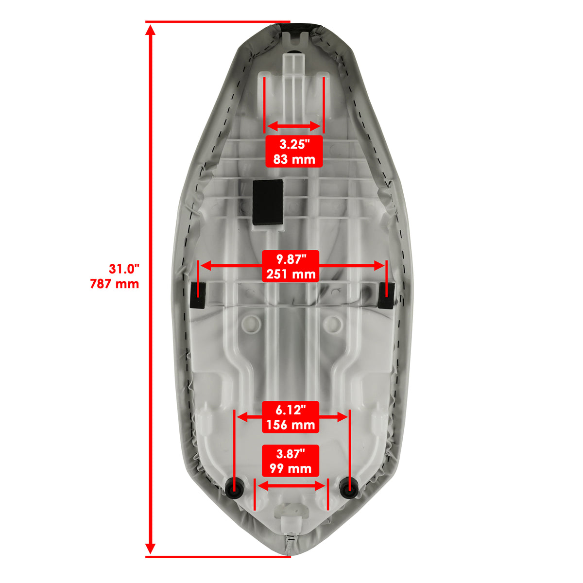 Complete Seat Replacement for Yamaha 1S3-24710 (Black Gray) (2000–2009)