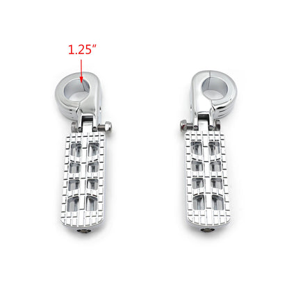 32mm CNC Dominator Footpeg P-Clamp Chrome for Harley Sportster (883-1340)