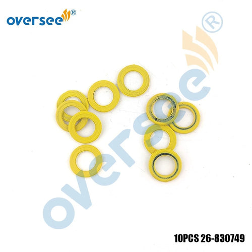 10PCS Lower Unit Gear Case Seal Gaskets for Mercury Outboard (26-830749, 830749)