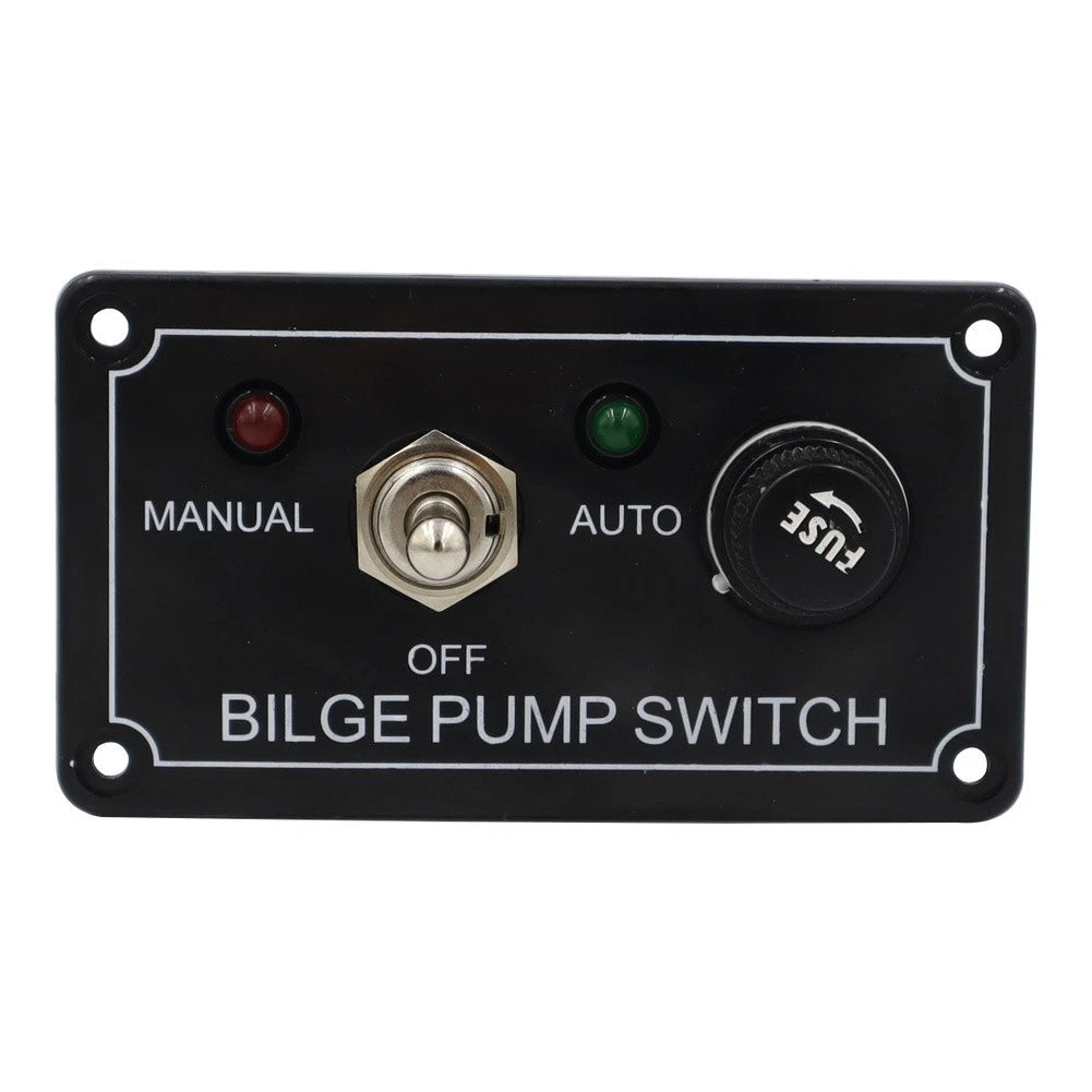 Bilge Pump Switch Panel for Boat 12V 5A Three Position Manual Off Auto