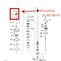 Water Pump Coupling for Mercury 135-300 (22-887987A)