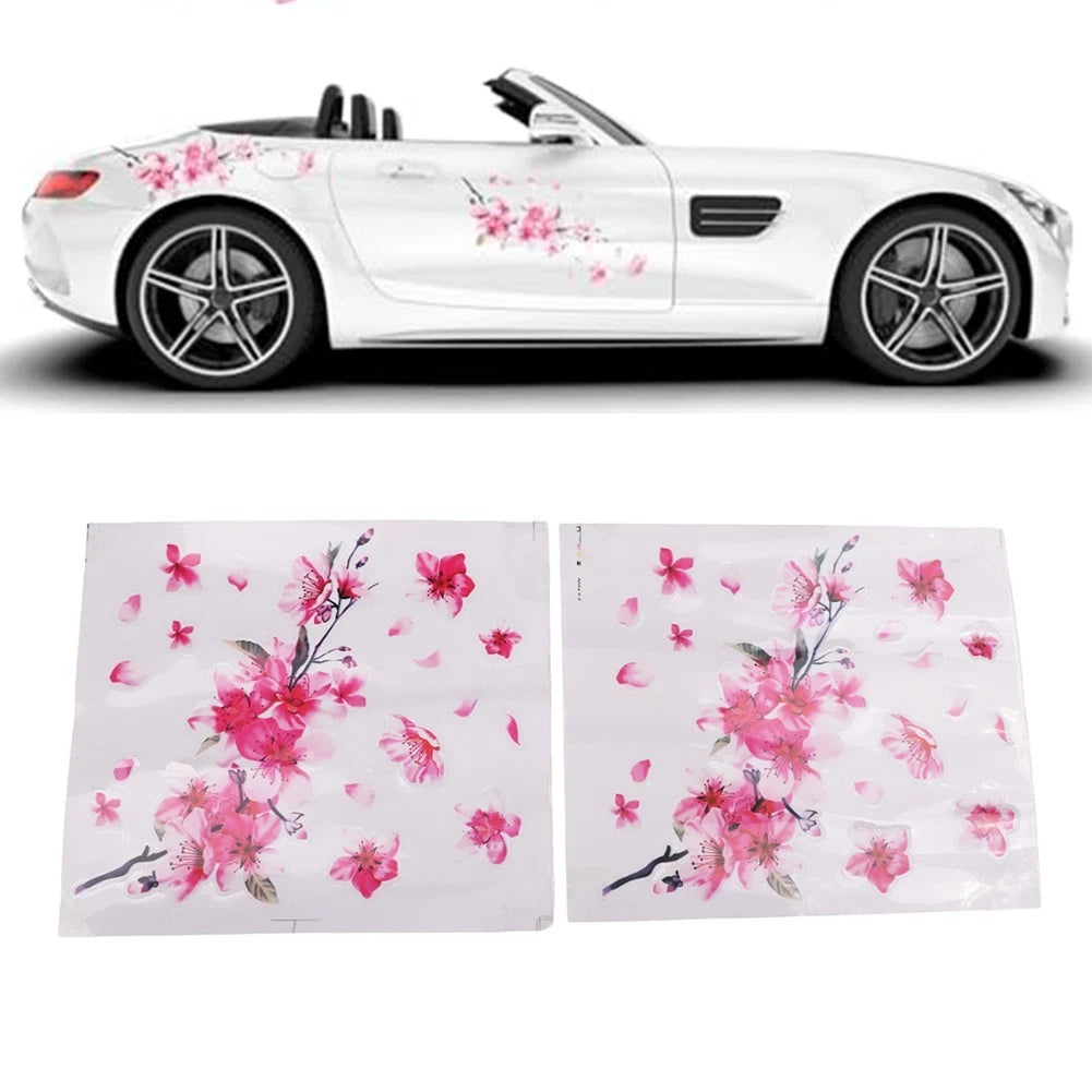 2X Vinyl Car Stickers for Cherry Blossom (Easy Application)