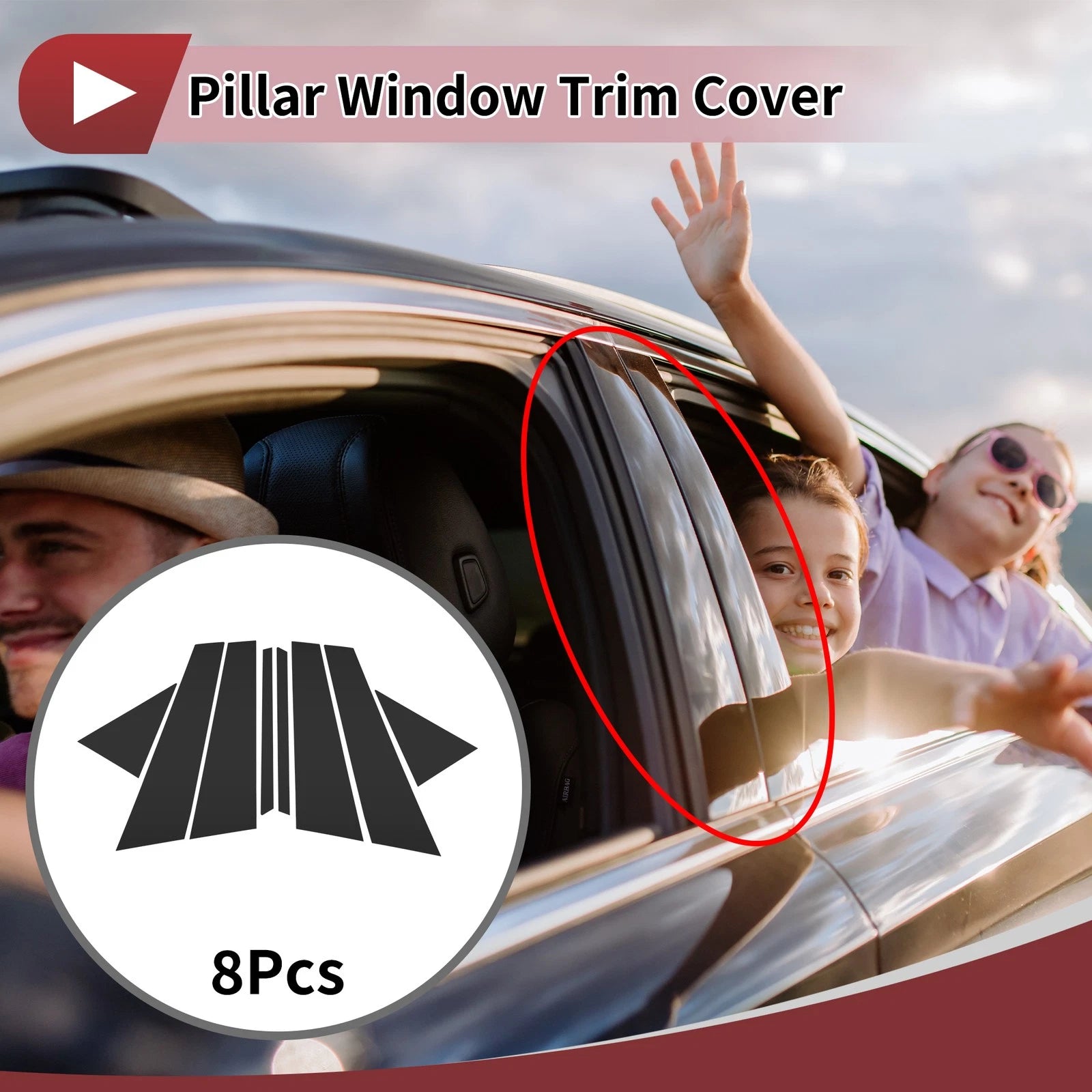Door Pillar Window Trim Replacement for BMW 2-Series Wagon (2016–2019)