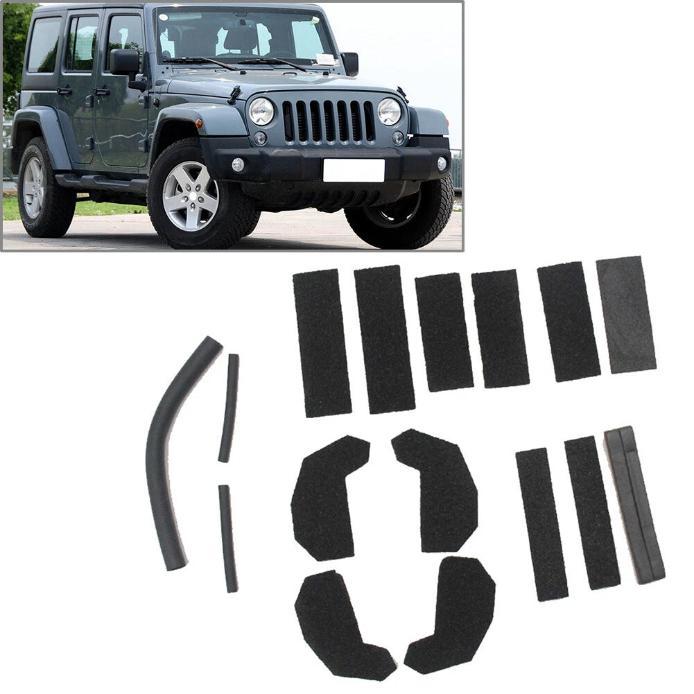 Removable Hard Top Foam Blocker Seal Kit for Jeep Wrangler JK (2007–2018)