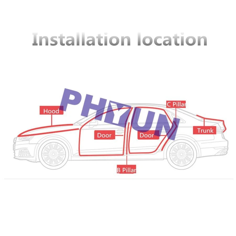 10M L-shaped Double-layer Rubber Sealing Strip for Front and Rear Doors