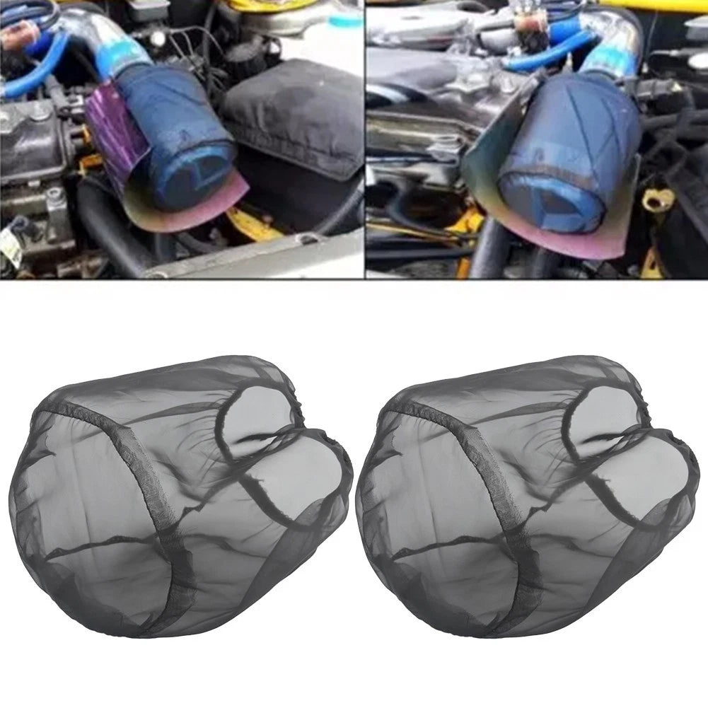 Set of 2 Dustproof Air Intake Filter Covers for Improved Engine Efficiency